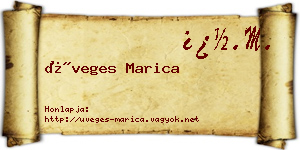 Üveges Marica névjegykártya